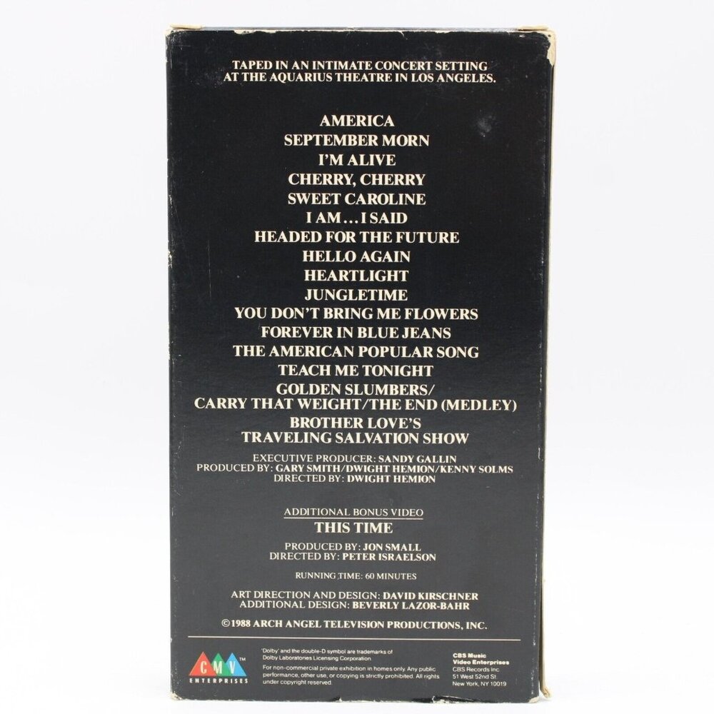 Neil Diamond Greatest Hits Live VHS CMV 19V-49014 - Picture 2 of 9